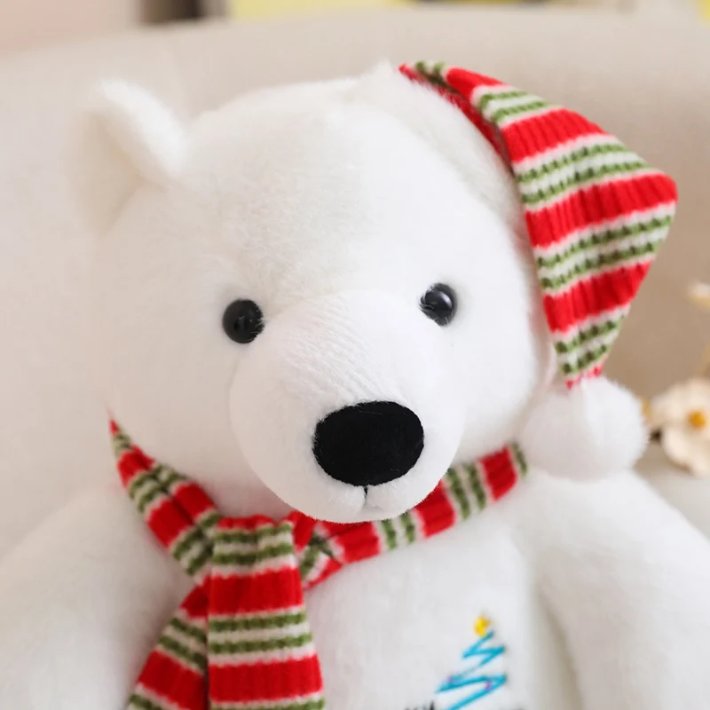 YSTPLT Christmas White Polar Bear Plush Giant Plush ToySuper Soft Plush Polar Bears Stuffed Animal Toy