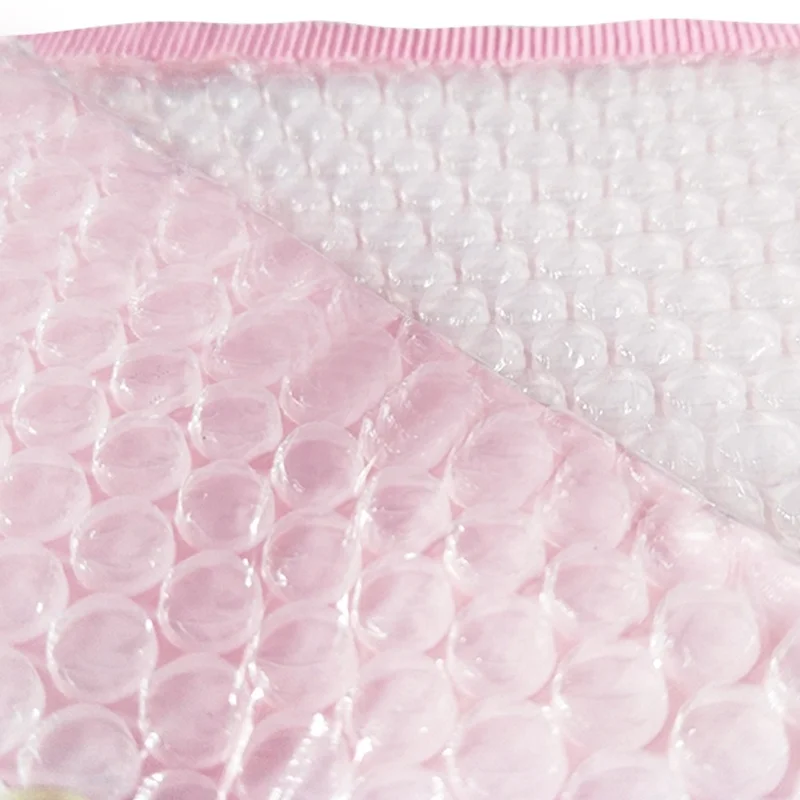  Cosmetic poly bag pink shipping bubbel mailer envelope with bubble