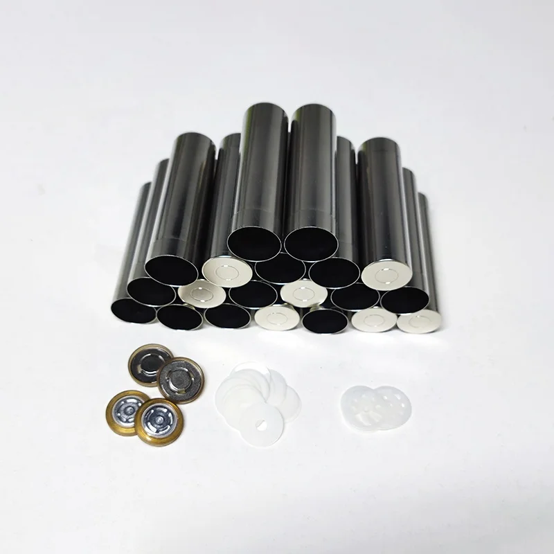 18650 26650 21700 32650 Cylindrical Stainless Steel Battery Case with Anti-Explosive Cap and Insulation O-ring