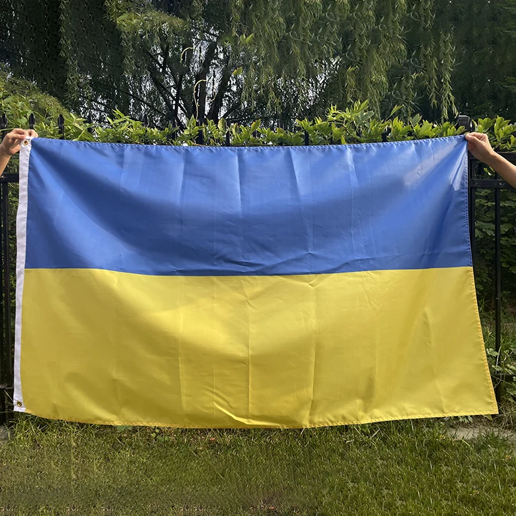 Wholesale Cheap Custom Size 3x5ft Printing Polyester National Blue Yellow Ukraine Flag