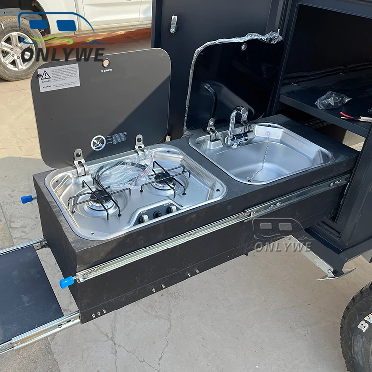 ONLYWE Customized Small Travel Trailer Camping Mobile Travel Camper Outdoor Off Road Caravan Australian Standards