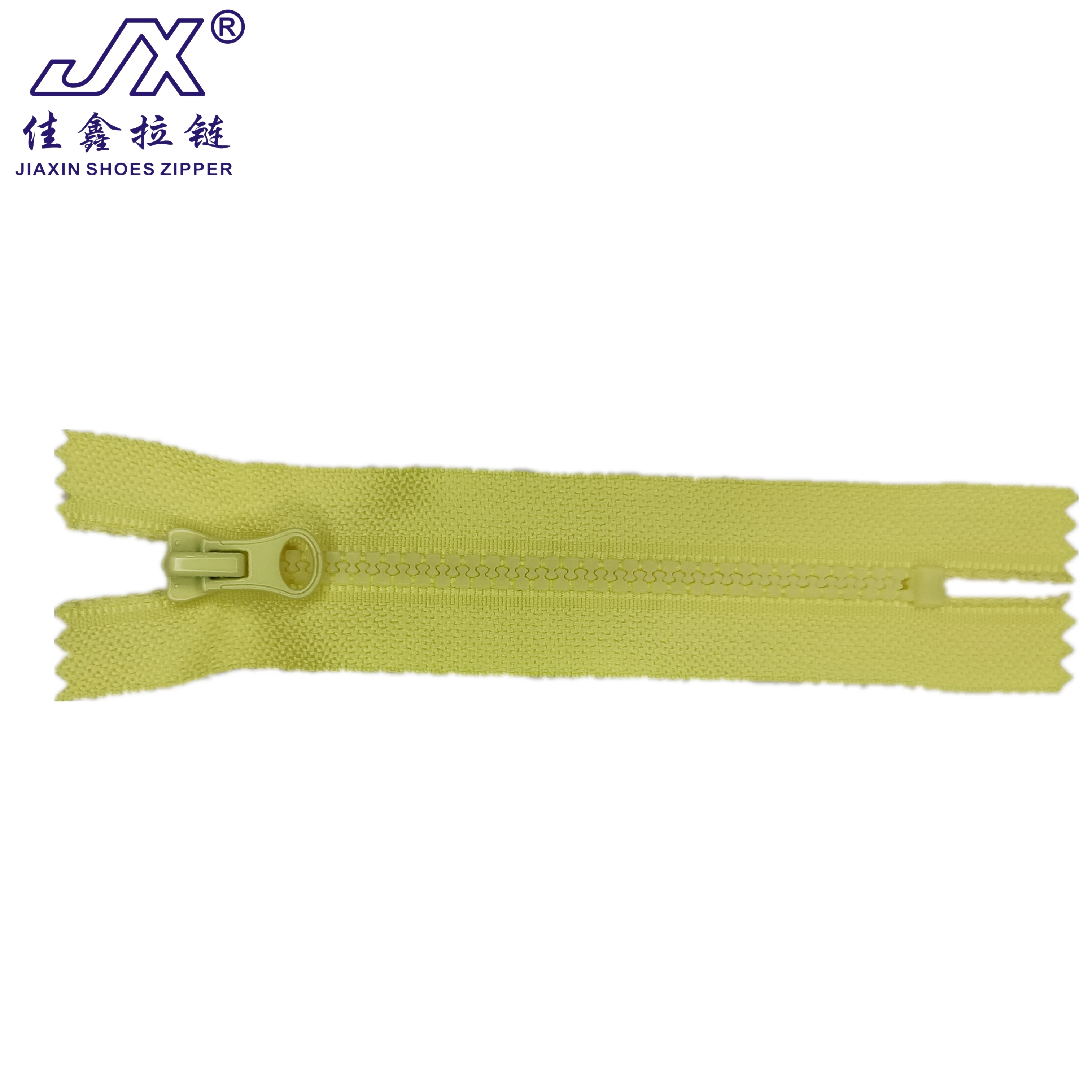 Tightly sealed customized Zip No3 Plastic Closed end zippers with sliders for clothing