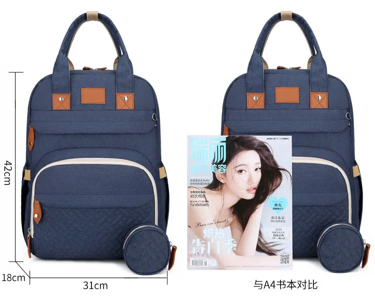 LYMECH New  Large Baby Sleep Fold Bed Bag Custom Organizer Designer New Nappy Tote Stroller Mommy Mummy Diaper Bag Backpack Set