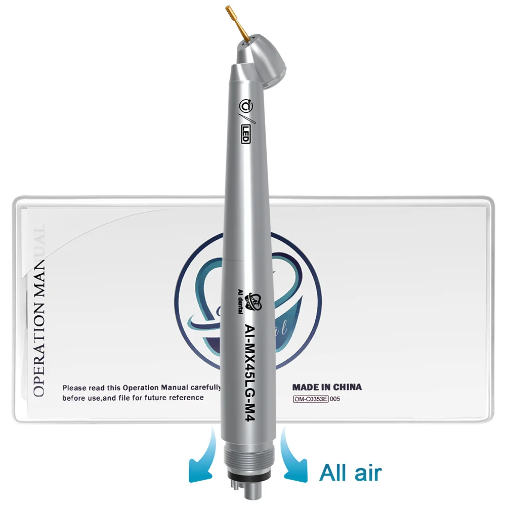 Наконечник для стоматологической воздушной турбины 45 градусов со светодиодным нажатием M4/B2 стоматологические хирургические инструменты