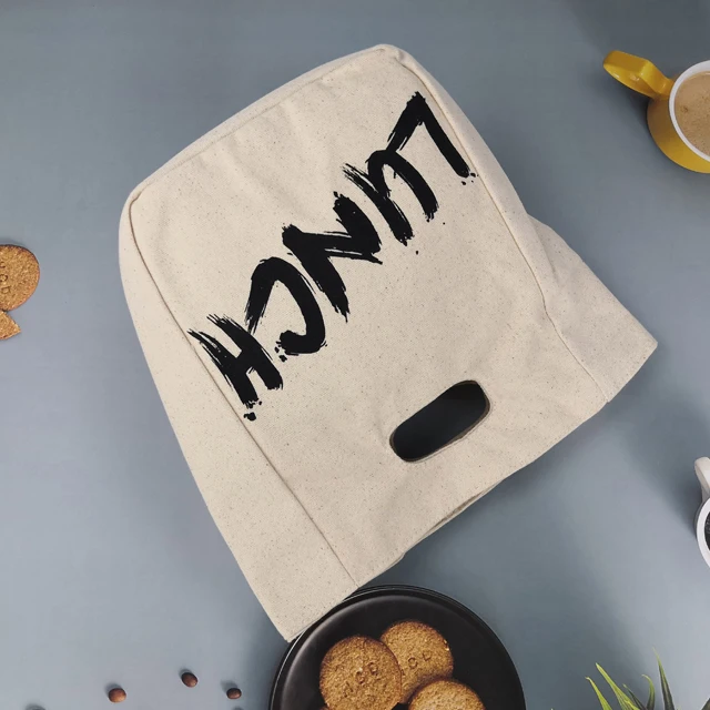 Custom Letter Cooler Bags Thermal Insulated Canvas Lunch Bag For Adults