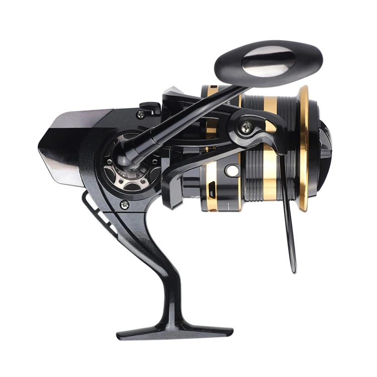New Fishing Reel 10000 Series Long Throw 12+1 Bb Gapless 10kg Drag High Capacity Metal Coil Spinning Rock Lure Wheel