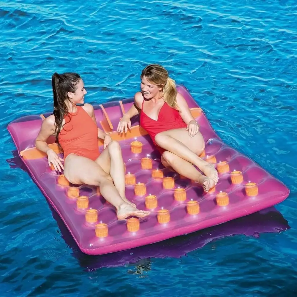 
Double inflatable swimming pool lounger air bed mattress 