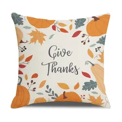Pumpkin Thanksgiving holiday multi-design printed pillow case cover fast delivery pillow cover linen pillow cover with low MOQ