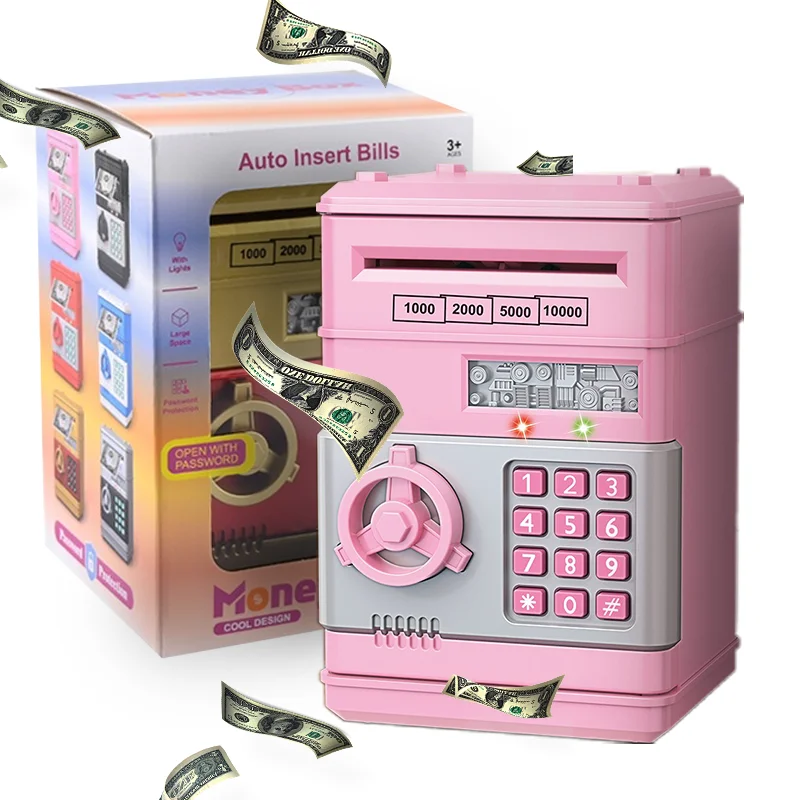 2024 New style Electronic  Banks Money Savings Box Toys Mini ATM Coin Bank for Children Best Birthday Xmas Gifts Cash