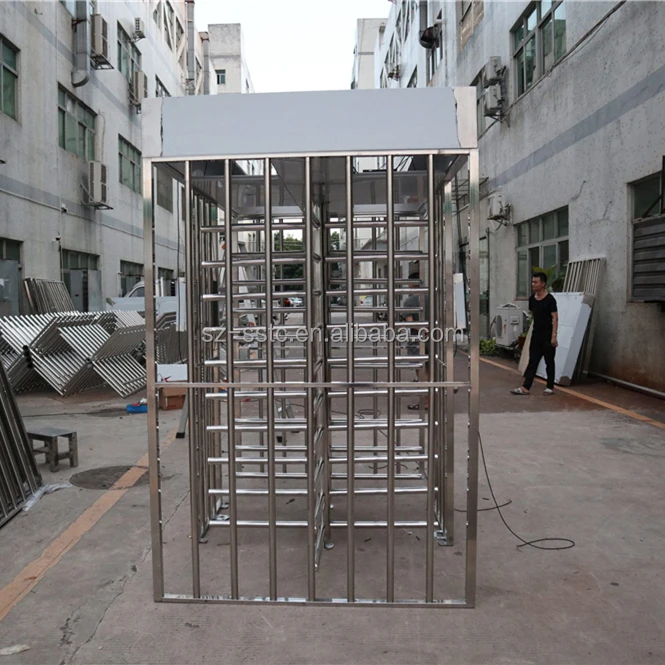 Anti-pinch One Door & Two Door Access Prison Security RFID Card and Fingerprint Access Control Dome Full Height turnstile Gates