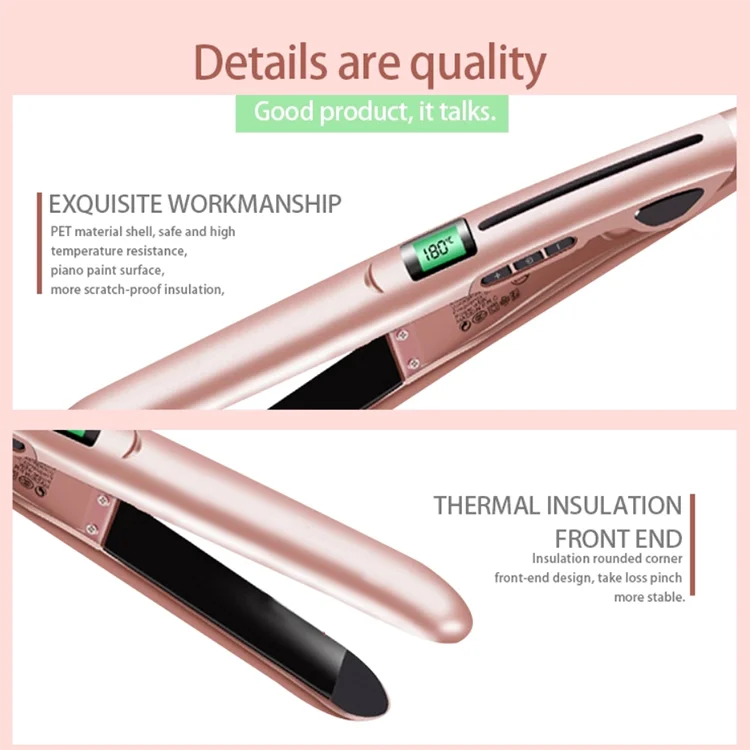 Custom Flat Irons 1inch Ceramics Titanium Plates 2 in 1 Straightening and Curling Hair Straightener