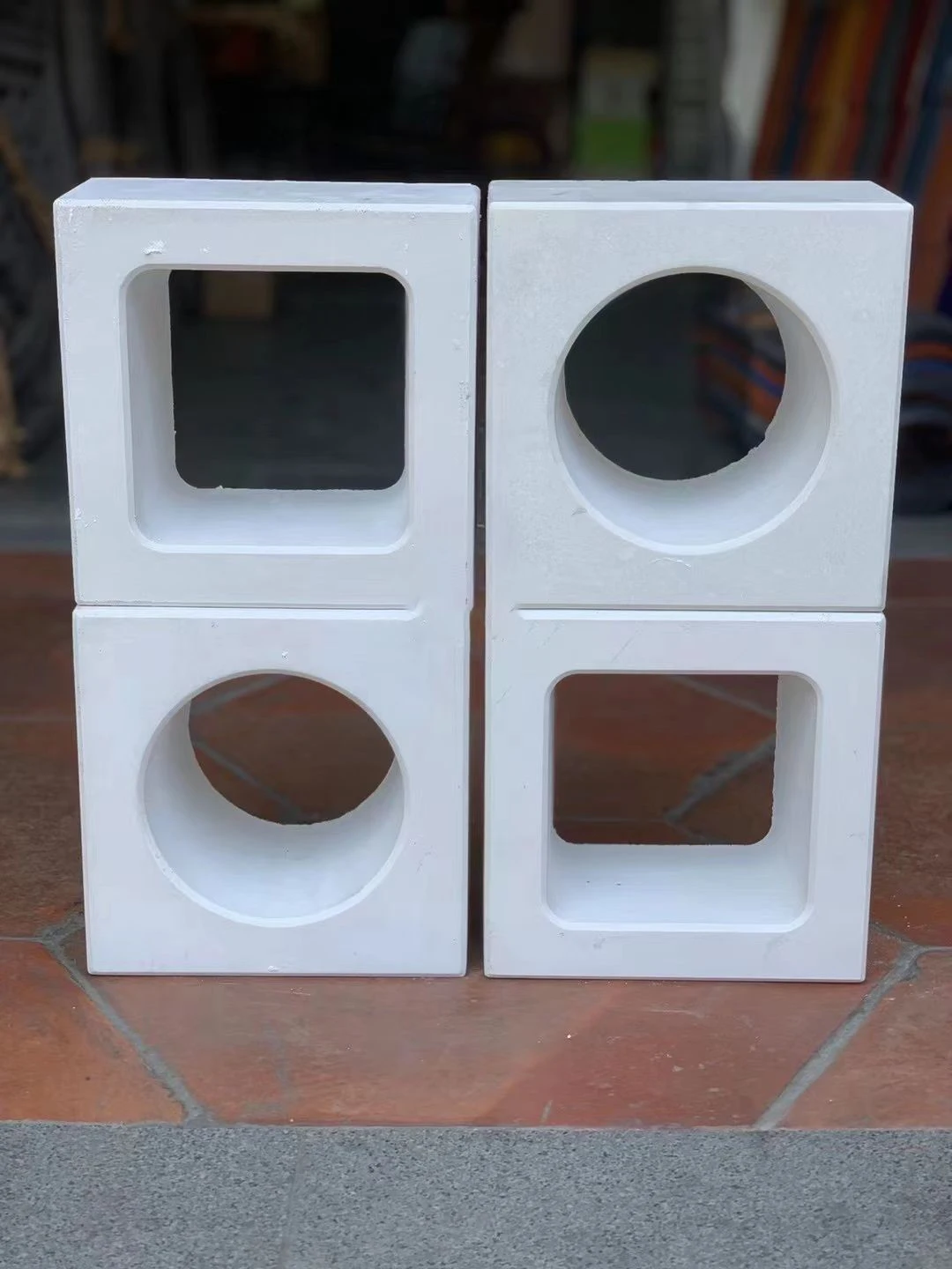 Hotsale cement concrete 3D hollow block interior decoration spot supply hollow brick