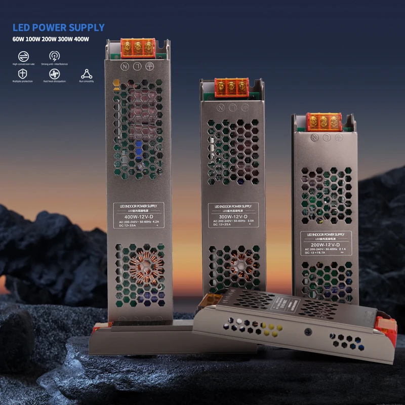 Constant Current Led Driver 60W 100W 200W 300W 400W 12V 24V Led Power Driver