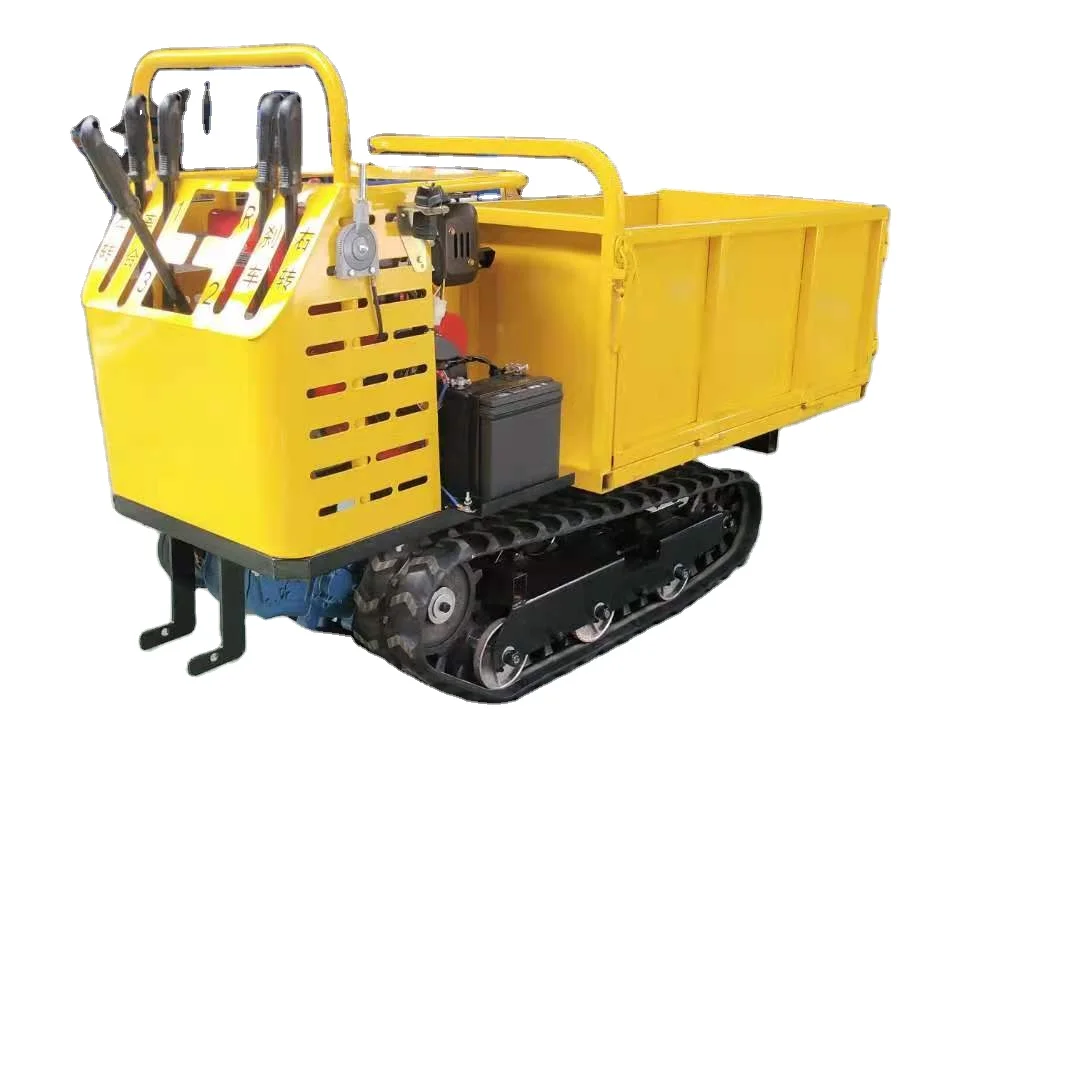 Mini Crawler Dumper Trucks Rubber Track 1 Ton Crawler Transporter Dumper