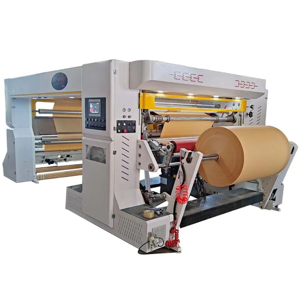 full-automatic wrapping jumbo roll pvc edge band slitting machine