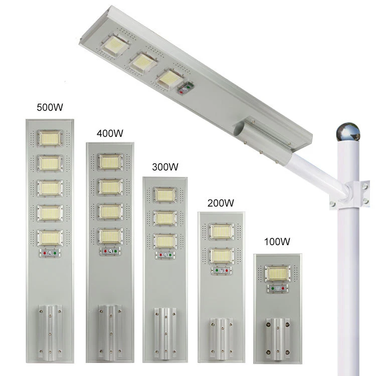 Long Life Intelligent Project Aluminum 100W 200W 300W 400W 500W Outdoor Courtyard Street Solar Light LED