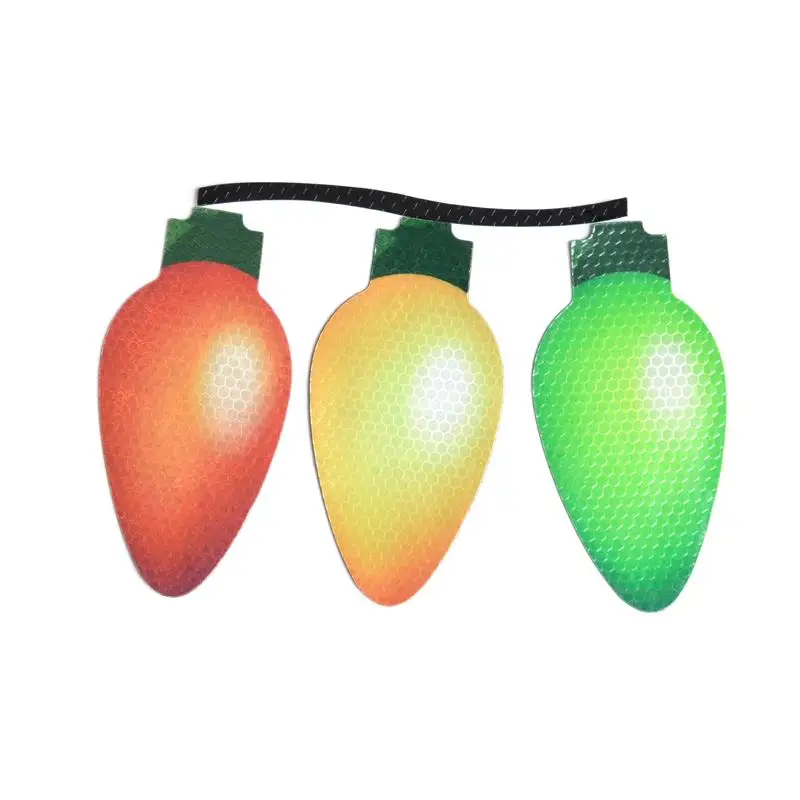 Customised Factory Christmas Light magnetic car reflector stickers Waterproof Car Door funny decals