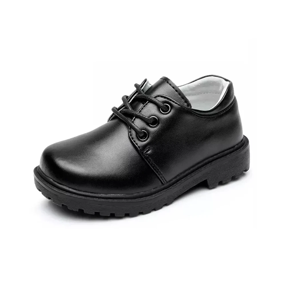 Custom Black High Quality School Shoes Supplier Boy New Fashion Trending Shoes 2024