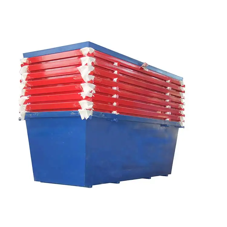outdoor stackable steel bin industrial waste chain lift bins skip hopper open top dumpster hook lift bin