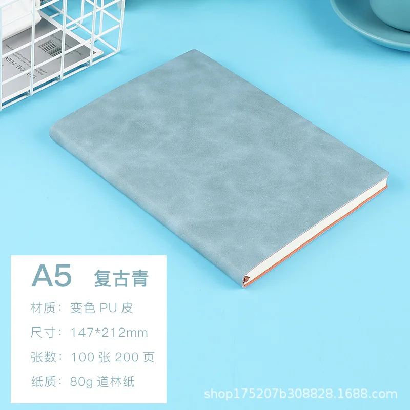 wholesale A5A6 PU soft cover leather notebook custom journal cahiers 200 pages oem corporate planner notebook office supplies