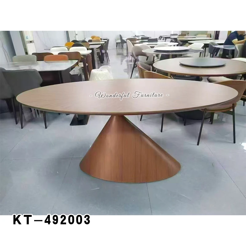 Manufacture Retro Style Dinner Table Home Furniture Big Size Oval Round Dining Table