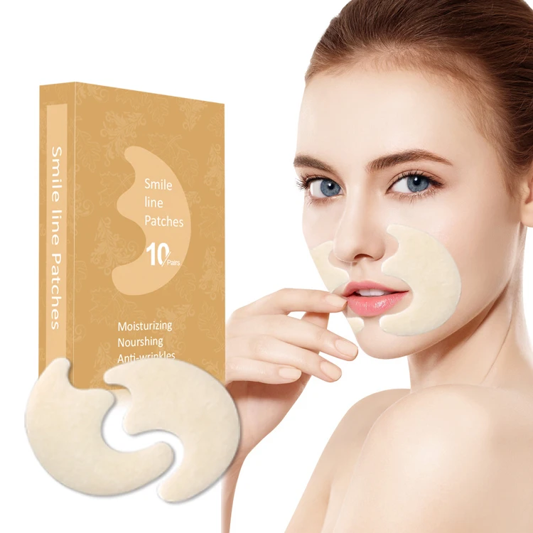 Best Sale Odm/oem Collagen Peptide anti-wrinkle aging pads Facial Patches Wrinkle Remover Strips Nasolabial Folds Patch