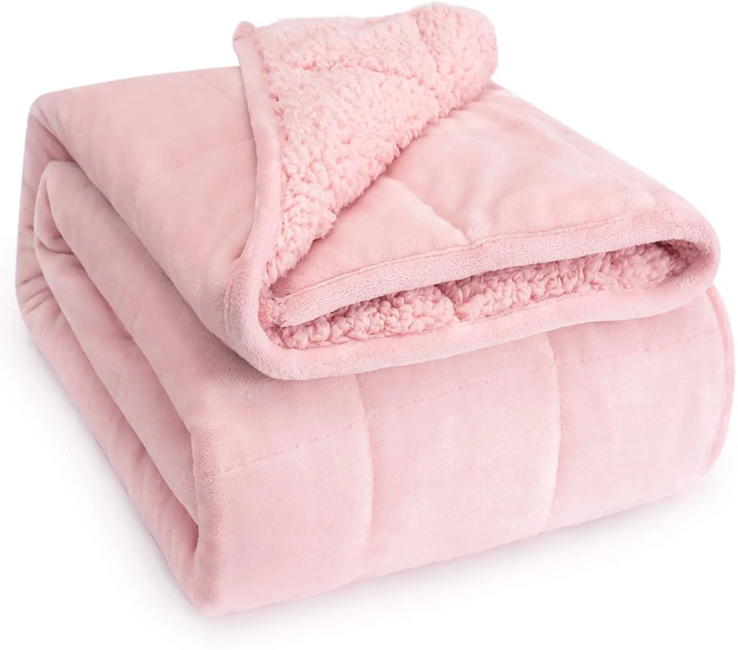 Home textile china Zonli Sensory 15lbs fleece sherpa weighted blanket
