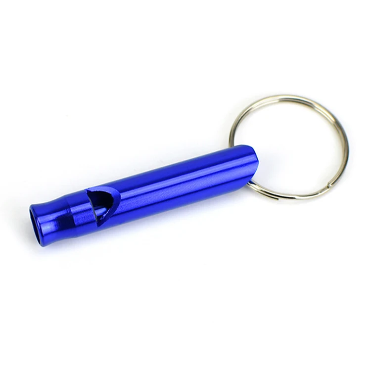 
High quality custom carrival keychain pocket red aluminum whistle 