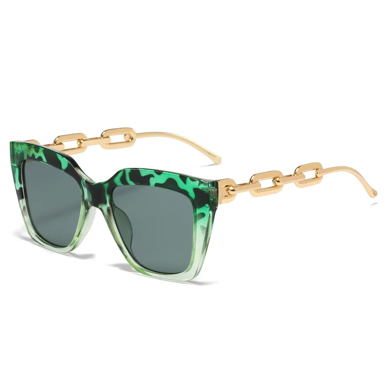 France Fashion Cat Eye Sunglasses Women Square Chain Designer Sun Glasses Wholesale Luxury Eyewear 3212