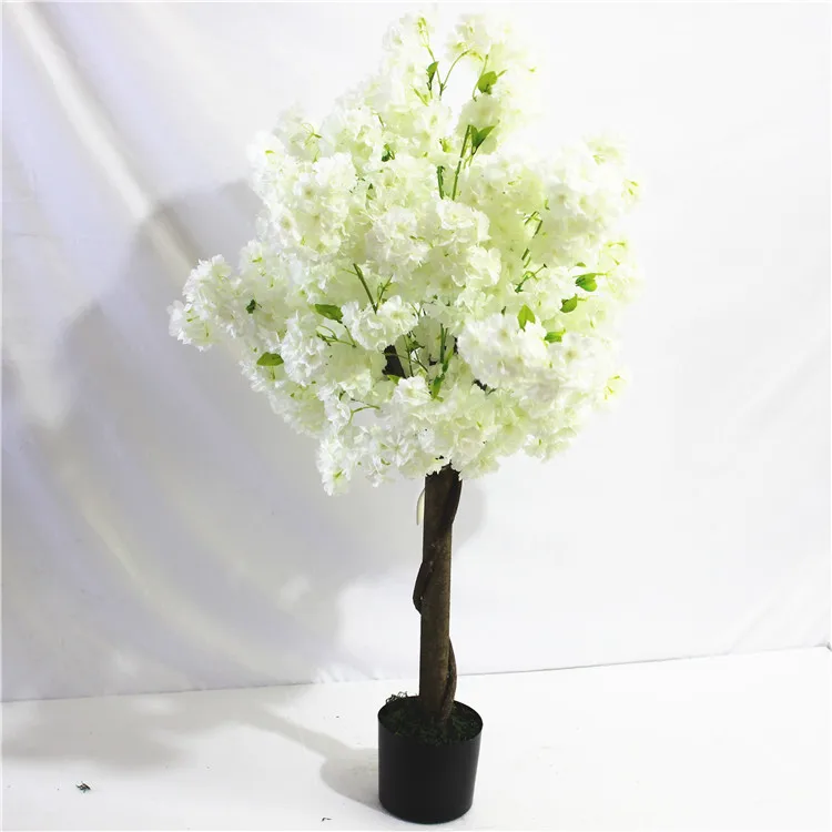 
White Artificial Wedding Flower Cherry blossom Tree For Wedding Centerpiece Decor 