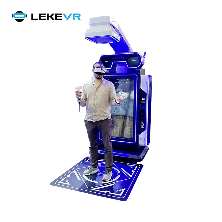 LEKE VR Entertainment Theme Park Business Opportunity Interactive VR Arcade Standing Platform 9D VR Attraction