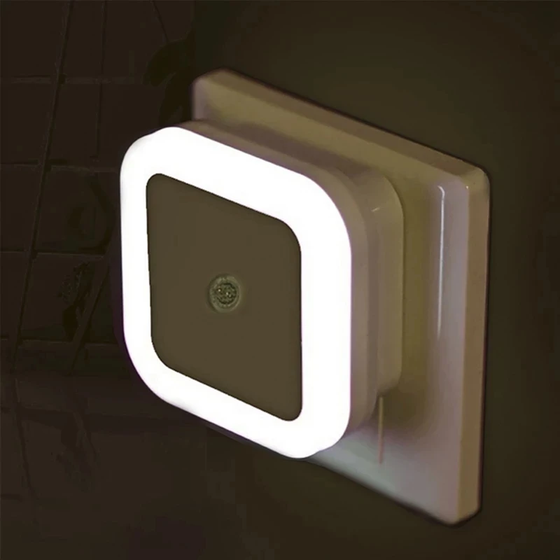 Light Sensor LED Night light Square Lamp Children  Bedroom Mini Smart Night Light Kid LED Sensor Night Lamp