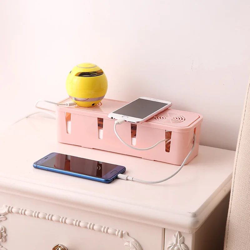 Latest Cable Storage Box Socket Tidy Organizer Wire Management Network Line Storage Case Safety Home Room Cable Organizer Box
