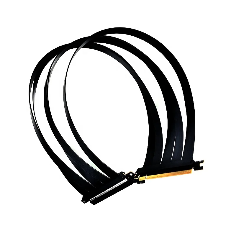 Flexible Graphics Card Extension Cable Pcie 4.0 180 Degrees Universal Graphics Card Adapter Cable Extender Riser Cable