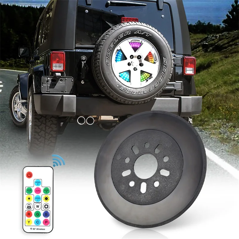 Other Car Lighting Accessories Brake Tail Lamp RGB Spare Tire Wheel Brake Light  For Jeep Wrangler JK JL YJ TJ
