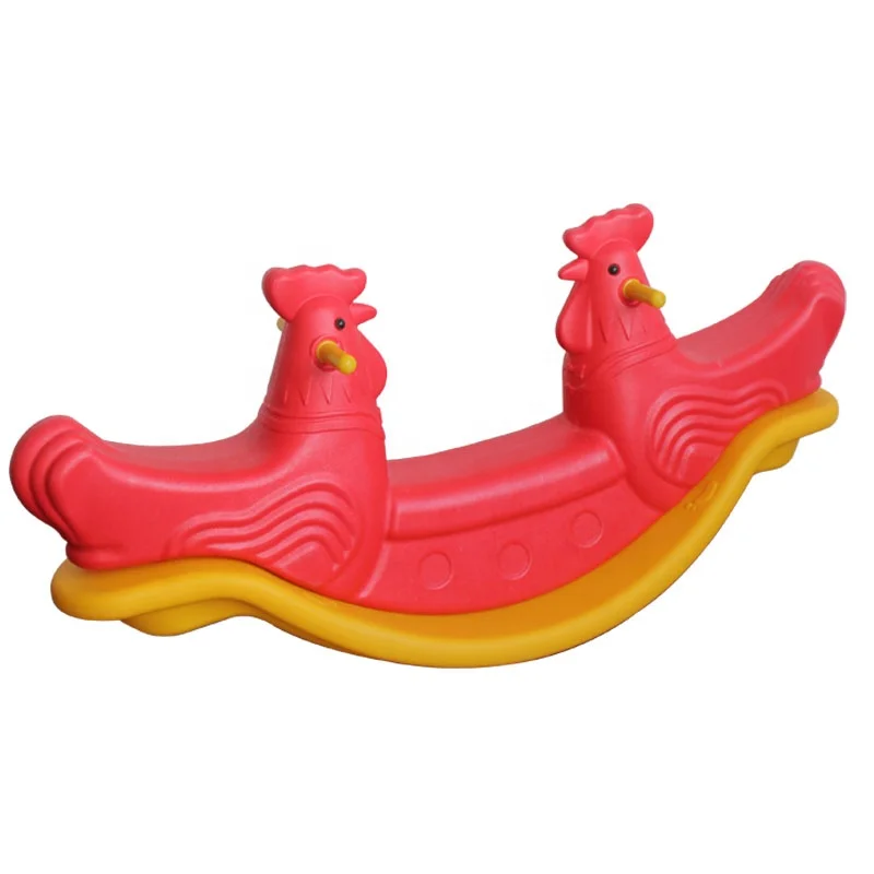 animal style single colour whole sale cheap plastic baby rocker ride on toy