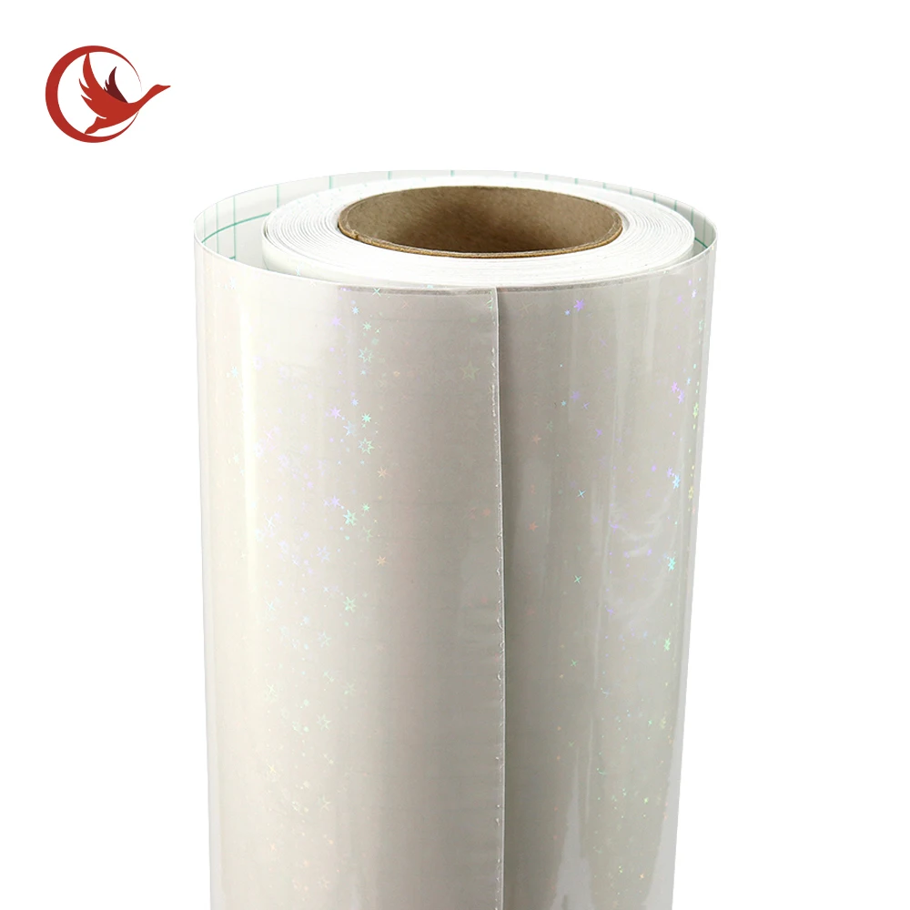 Holographic sheets Laser Cold Lamination Film with various patterns heart/star laser cold lamination film