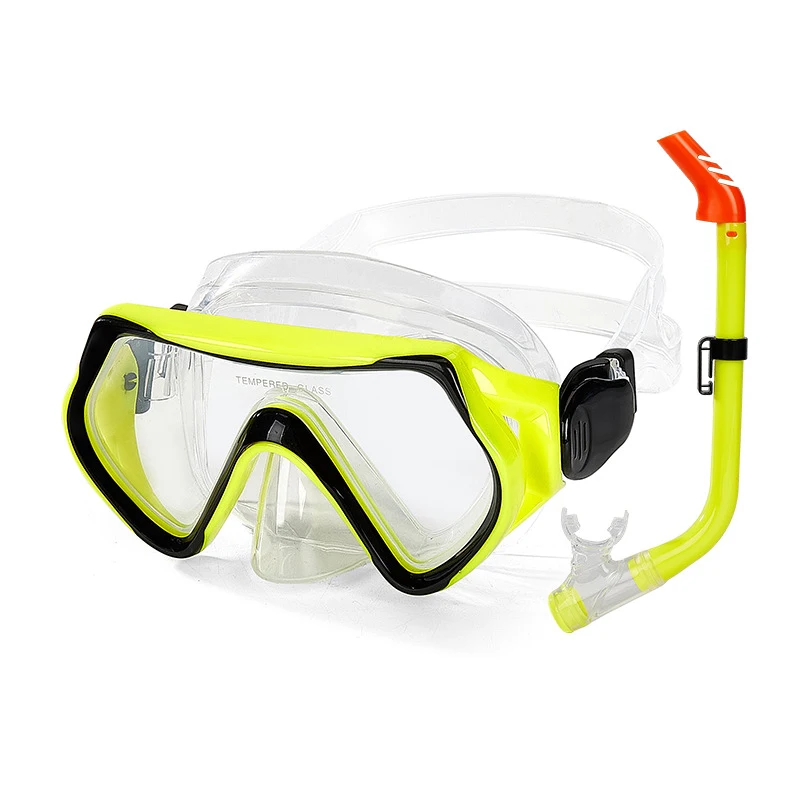 Wholesale Silicone Tempered Pc Frame Glass Mirror Short Diving Fins Free Breath Underwater Diving Mask
