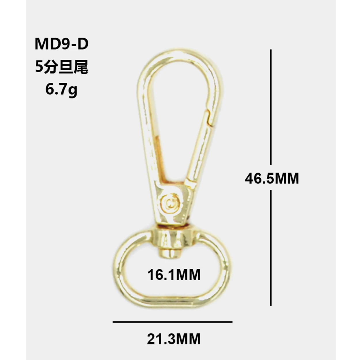 2024 Metal Swivel Eye Snap Hook Trigger Clasps Clips for Leather Craft Bag Strap Belt Webbing Keychain Hooks