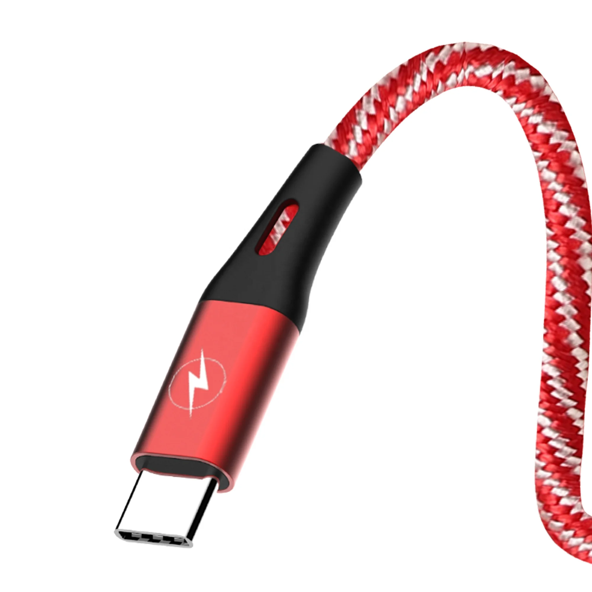 Buena calidad 2A metal trenzado cable de carga rapida SR extender la proteccion de datos cable USB para For IPH / Micro / Tipo-C