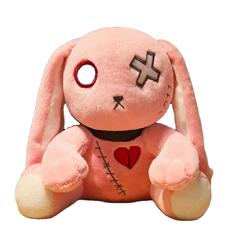 New Dark Punk Reborn Rabbit Gothic cartoon Halloween Rabbit Woman Girl Break Heart Goth Ladies Doll Home Decor Gift