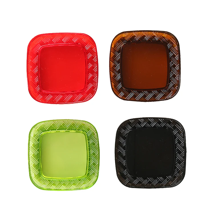 800 ML Big Size Square Shape Airtight Storage Several Color Plastic Lid + Silicone Ring Glass Container Jar