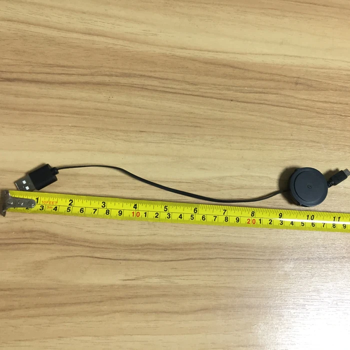 1.2A one side reel single end one-way one way pull retractable micro usb charging cable
