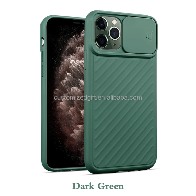 Anti-greasy Shockproof Case 1.5mm TPU Camera Sliding Lens Protective For iPhone 11 12 13 Pro Mini Max Mobile Phone Case