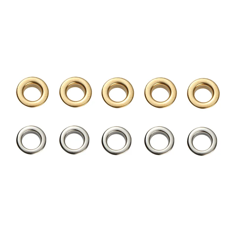 Custom LOGO Color Nickel Brass Gun Black Eyelet Curtain Rings Grommet Tiny Brass Metal Eyelet for Garments Leather Handbag