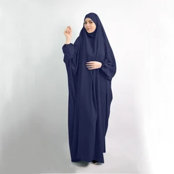 Factory Hot Sales Modern Design Islamic Maxi Long Jilbab Muslim Ramadan Abaya W/ Hijab Women Prayer Dress With Hijab