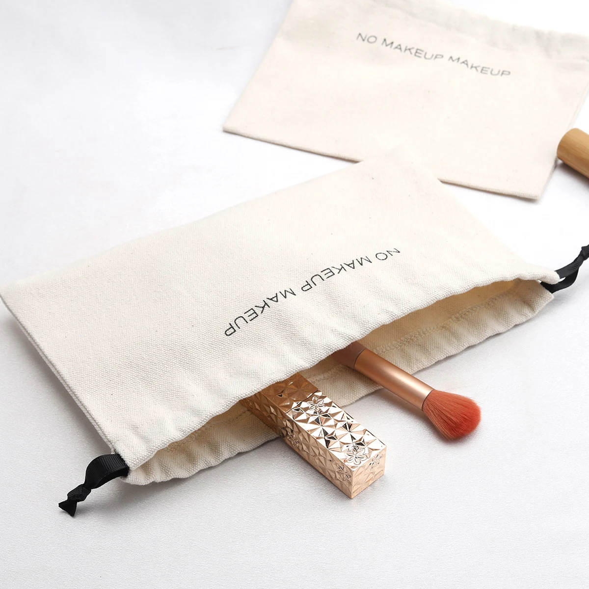 Promotional Custom Logo Printed Cotton Pouch for Gifts Packing Dust Packaging Cotton Drawstring Bag