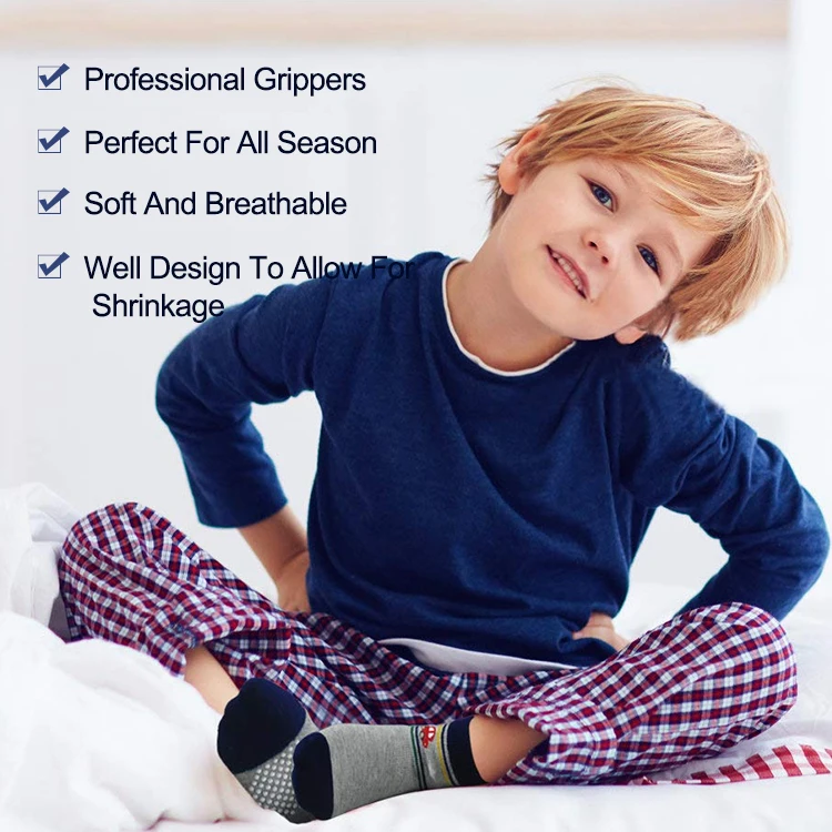 Enerup Wholesale Boys Crew Sock Cotton  Cartoon Soft Keep Warm Cute Anti Slip Breathable Comfortable Socks Kids