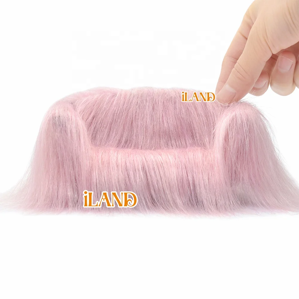 iLAND Dollhouse Furniture Set of Miniature Couch Furry Beast Couch & Sofa & Bunny Comb, Amazing Lovely Gift Comb it with love!