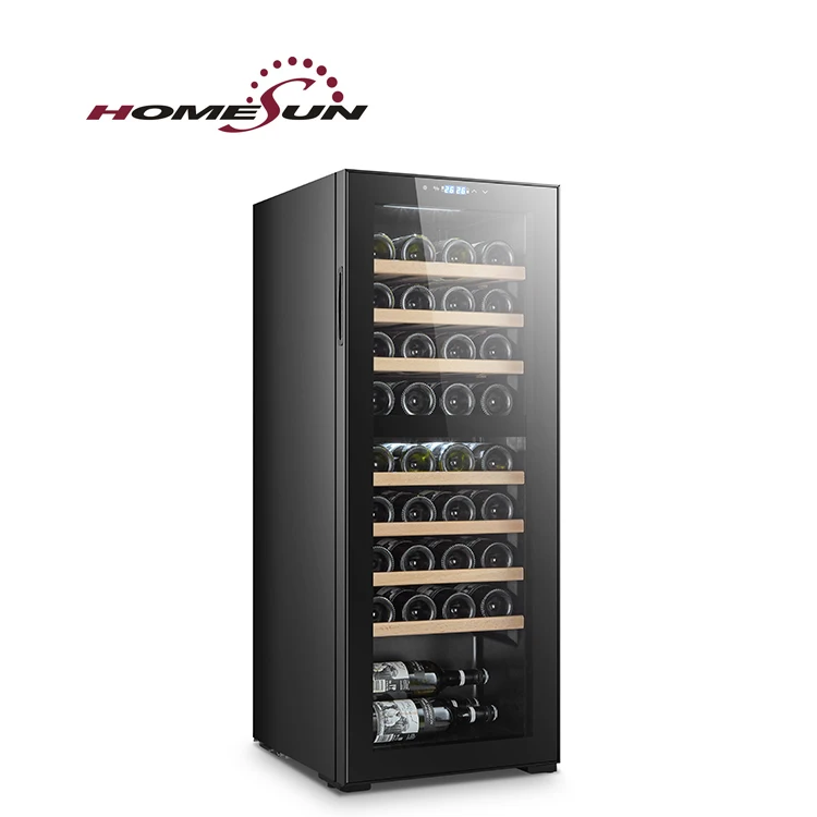 Electronic refrigerated bar wine cabinets COMPRESSOR mini metal electric glass door wooden red wine cellar